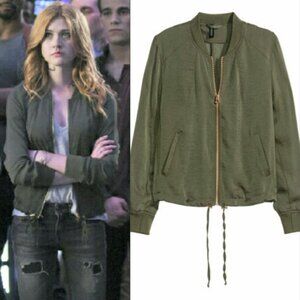 H&M Army green bomber jacket